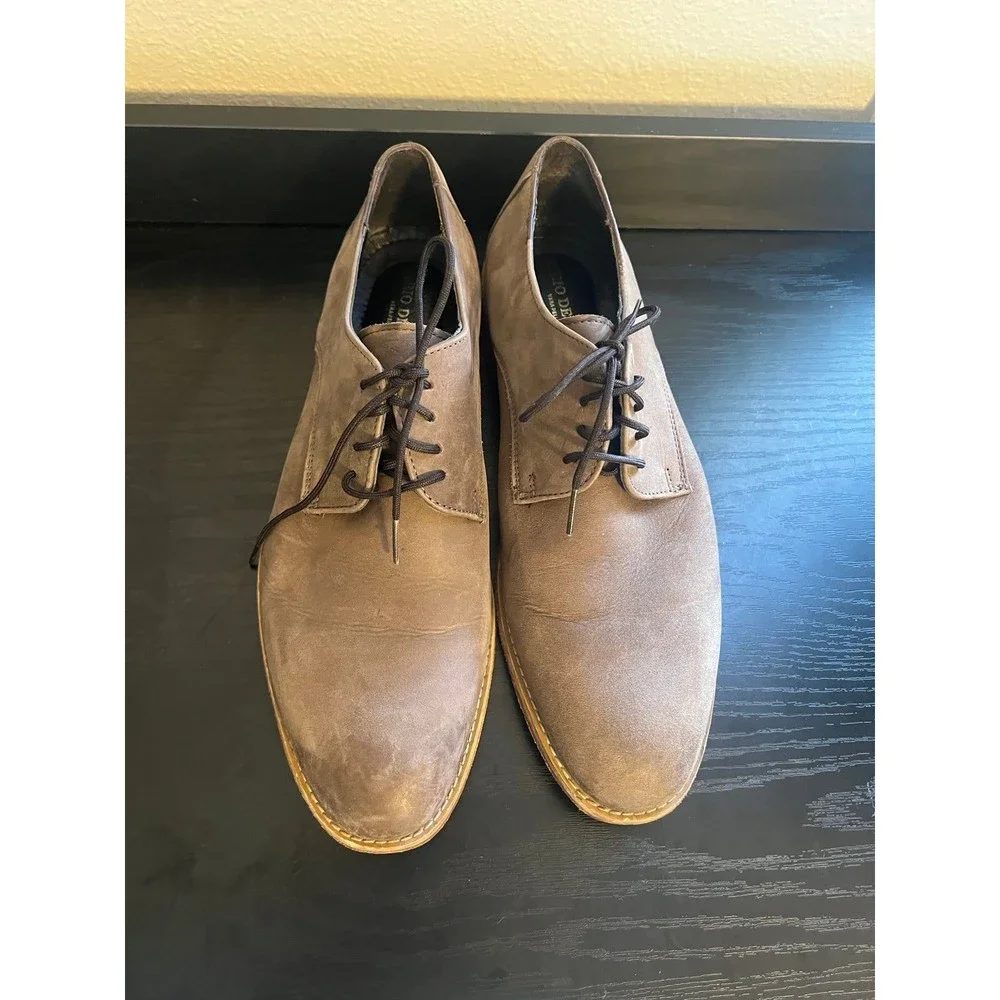 Fabio De Luca Leather Distressed Toe Lace Up Shoes Mens Size 9.5